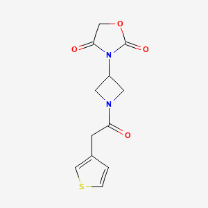 3-(1-(2-(Thiophen-3-yl)acetyl)azetidin-3-yl)oxazolidine-2,4-dione