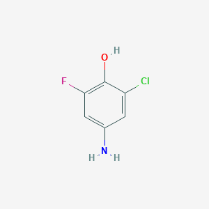 molecular formula C6H5ClFNO B2519100 4-Amino-2-chloro-6-fluorophenol CAS No. 62918-76-7