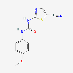 molecular formula C12H10N4O2S B2519115 1-(5-氰基噻唑-2-基)-3-(4-甲氧基苯基)脲 CAS No. 1251710-40-3