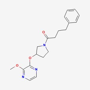 molecular formula C19H23N3O3 B2519117 1-(3-((3-甲氧基吡嗪-2-基)氧基)吡咯烷-1-基)-4-苯基丁烷-1-酮 CAS No. 2034208-01-8