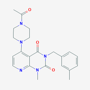 5-(4-acetylpiperazin-1-yl)-1-methyl-3-(3-methylbenzyl)pyrido[2,3-d]pyrimidine-2,4(1H,3H)-dione