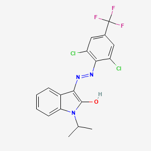1-isopropyl-1H-indole-2,3-dione 3-{N-[2,6-dichloro-4-(trifluoromethyl)phenyl]hydrazone}