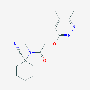 molecular formula C16H22N4O2 B2519125 N-(1-cyanocyclohexyl)-2-[(5,6-dimethylpyridazin-3-yl)oxy]-N-methylacetamide CAS No. 1355932-64-7
