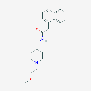 molecular formula C21H28N2O2 B2519126 N-((1-(2-methoxyethyl)piperidin-4-yl)methyl)-2-(naphthalen-1-yl)acetamide CAS No. 953991-63-4