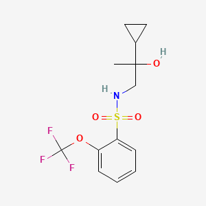 molecular formula C13H16F3NO4S B2519130 N-(2-环丙基-2-羟基丙基)-2-(三氟甲氧基)苯磺酰胺 CAS No. 1798489-19-6