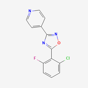 4-[5-(2-Chloro-6-fluorophenyl)-1,2,4-oxadiazol-3-yl]pyridine