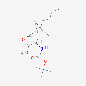 2-(3-Butyl-1-bicyclo[1.1.1]pentanyl)-2-[(2-methylpropan-2-yl)oxycarbonylamino]acetic acid