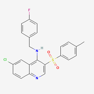 molecular formula C23H18ClFN2O2S B2519173 6-chloro-N-(4-fluorobenzyl)-3-tosylquinolin-4-amine CAS No. 895649-68-0