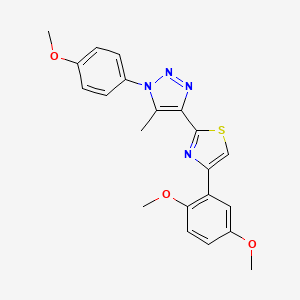 4-(2,5-dimethoxyphenyl)-2-(1-(4-methoxyphenyl)-5-methyl-1H-1,2,3-triazol-4-yl)thiazole