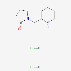 molecular formula C10H20Cl2N2O B2519182 1-[(Piperidin-2-yl)methyl]pyrrolidin-2-one dihydrochloride CAS No. 2060033-66-9