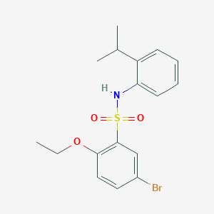 molecular formula C17H20BrNO3S B2519187 5-bromo-2-ethoxy-N-(2-propan-2-ylphenyl)benzenesulfonamide CAS No. 2361790-24-9