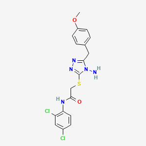 2-{[4-amino-5-(4-methoxybenzyl)-4H-1,2,4-triazol-3-yl]sulfanyl}-N-(2,4-dichlorophenyl)acetamide