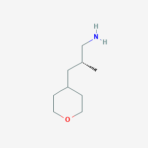 (2R)-2-Methyl-3-(oxan-4-yl)propan-1-amine