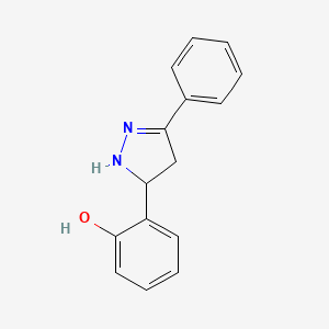 2-(3-phenyl-4,5-dihydro-1H-pyrazol-5-yl)phenol