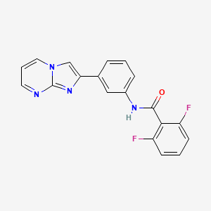 molecular formula C19H12F2N4O B2519207 2,6-difluoro-N-(3-{imidazo[1,2-a]pyrimidin-2-yl}phenyl)benzamide CAS No. 863020-26-2