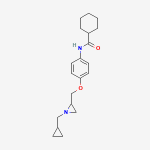 N-[4-[[1-(Cyclopropylmethyl)aziridin-2-yl]methoxy]phenyl]cyclohexanecarboxamide