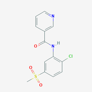 molecular formula C13H11ClN2O3S B2519217 N-(2-氯-5-(甲基磺酰基)苯基)烟酰胺 CAS No. 326883-36-7