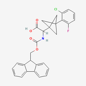 2-[3-(2-Chloro-6-fluorophenyl)-1-bicyclo[1.1.1]pentanyl]-2-(9H-fluoren-9-ylmethoxycarbonylamino)acetic acid