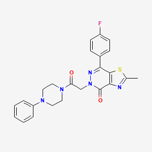 7-(4-fluorophenyl)-2-methyl-5-(2-oxo-2-(4-phenylpiperazin-1-yl)ethyl)thiazolo[4,5-d]pyridazin-4(5H)-one