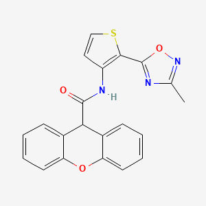 molecular formula C21H15N3O3S B2519230 N-(2-(3-methyl-1,2,4-oxadiazol-5-yl)thiophen-3-yl)-9H-xanthene-9-carboxamide CAS No. 1796969-70-4