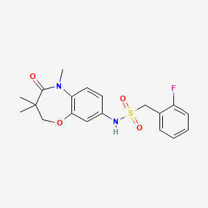 1-(2-fluorophenyl)-N-(3,3,5-trimethyl-4-oxo-2,3,4,5-tetrahydrobenzo[b][1,4]oxazepin-8-yl)methanesulfonamide