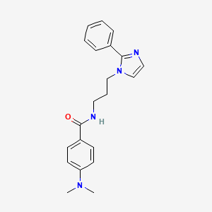 4-(dimethylamino)-N-(3-(2-phenyl-1H-imidazol-1-yl)propyl)benzamide