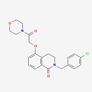 molecular formula C22H23ClN2O4 B2519237 2-(4-chlorobenzyl)-5-(2-morpholino-2-oxoethoxy)-3,4-dihydroisoquinolin-1(2H)-one CAS No. 850906-56-8