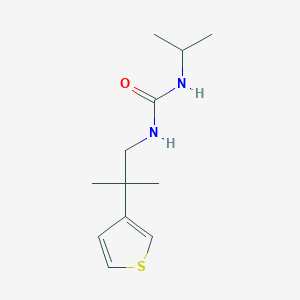 molecular formula C12H20N2OS B2519238 1-异丙基-3-(2-甲基-2-(噻吩-3-基)丙基)脲 CAS No. 2320663-28-1