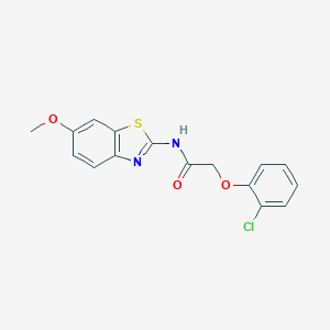 molecular formula C16H13ClN2O3S B251924 2-(2-chlorophenoxy)-N-(6-methoxy-1,3-benzothiazol-2-yl)acetamide 