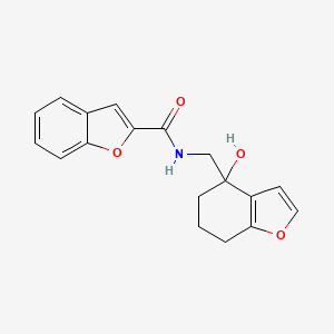 molecular formula C18H17NO4 B2519243 N-((4-羟基-4,5,6,7-四氢苯并呋喃-4-基)甲基)苯并呋喃-2-甲酰胺 CAS No. 2319638-73-6