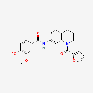 N-[1-(furan-2-carbonyl)-3,4-dihydro-2H-quinolin-7-yl]-3,4-dimethoxybenzamide