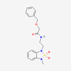 2-(benzyloxy)-N-(2-(3-methyl-2,2-dioxidobenzo[c][1,2,5]thiadiazol-1(3H)-yl)ethyl)acetamide