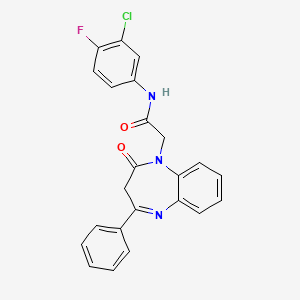 N-(3-chloro-4-fluorophenyl)-2-(2-oxo-4-phenyl-2,3-dihydro-1H-1,5-benzodiazepin-1-yl)acetamide