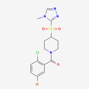 (5-bromo-2-chlorophenyl)(4-((4-methyl-4H-1,2,4-triazol-3-yl)sulfonyl)piperidin-1-yl)methanone
