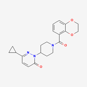 6-Cyclopropyl-2-[1-(2,3-dihydro-1,4-benzodioxine-5-carbonyl)piperidin-4-yl]pyridazin-3-one