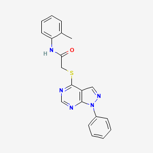 2-((1-phenyl-1H-pyrazolo[3,4-d]pyrimidin-4-yl)thio)-N-(o-tolyl)acetamide
