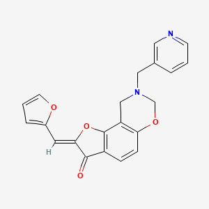 (Z)-2-(furan-2-ylmethylene)-8-(pyridin-3-ylmethyl)-8,9-dihydro-2H-benzofuro[7,6-e][1,3]oxazin-3(7H)-one