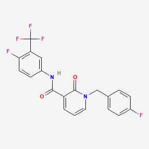 1-(4-fluorobenzyl)-N-[4-fluoro-3-(trifluoromethyl)phenyl]-2-oxo-1,2-dihydropyridine-3-carboxamide