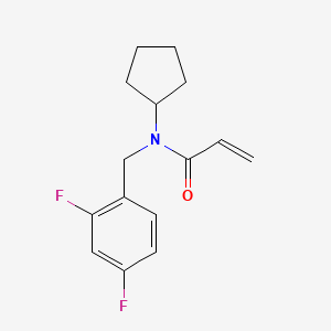 B2519280 N-Cyclopentyl-N-[(2,4-difluorophenyl)methyl]prop-2-enamide CAS No. 2361880-37-5