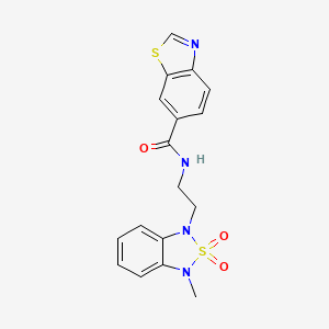 N-(2-(3-methyl-2,2-dioxidobenzo[c][1,2,5]thiadiazol-1(3H)-yl)ethyl)benzo[d]thiazole-6-carboxamide