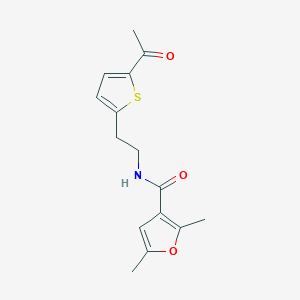 molecular formula C15H17NO3S B2519287 N-(2-(5-acetylthiophen-2-yl)ethyl)-2,5-dimethylfuran-3-carboxamide CAS No. 2034436-71-8