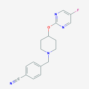 4-[[4-(5-Fluoropyrimidin-2-yl)oxypiperidin-1-yl]methyl]benzonitrile