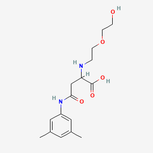 molecular formula C16H24N2O5 B2519298 4-((3,5-Dimethylphenyl)amino)-2-((2-(2-hydroxyethoxy)ethyl)amino)-4-oxobutanoic acid CAS No. 1047678-84-1