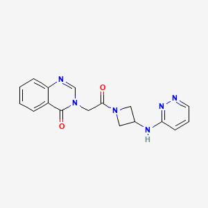3-(2-Oxo-2-{3-[(pyridazin-3-yl)amino]azetidin-1-yl}ethyl)-3,4-dihydroquinazolin-4-one