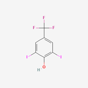 molecular formula C7H3F3I2O B2519307 2,6-Diiodo-4-(trifluoromethyl)phenol CAS No. 169255-50-9