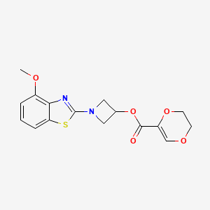 1-(4-Methoxybenzo[d]thiazol-2-yl)azetidin-3-yl 5,6-dihydro-1,4-dioxine-2-carboxylate