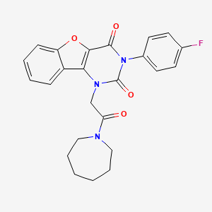 1-(2-(azepan-1-yl)-2-oxoethyl)-3-(4-fluorophenyl)benzofuro[3,2-d]pyrimidine-2,4(1H,3H)-dione