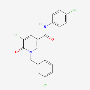 5-chloro-1-(3-chlorobenzyl)-N-(4-chlorophenyl)-6-oxo-1,6-dihydro-3-pyridinecarboxamide