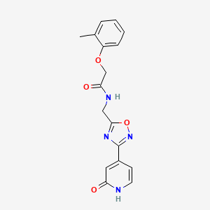 N-((3-(2-oxo-1,2-dihydropyridin-4-yl)-1,2,4-oxadiazol-5-yl)methyl)-2-(o-tolyloxy)acetamide