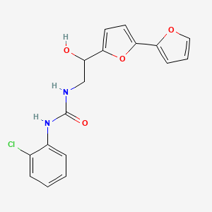 molecular formula C17H15ClN2O4 B2519340 3-(2-{[2,2'-Bifuran]-5-yl}-2-hydroxyethyl)-1-(2-chlorophenyl)urea CAS No. 2310145-12-9